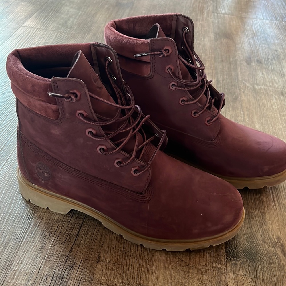Timberland maroon booties 9.5
